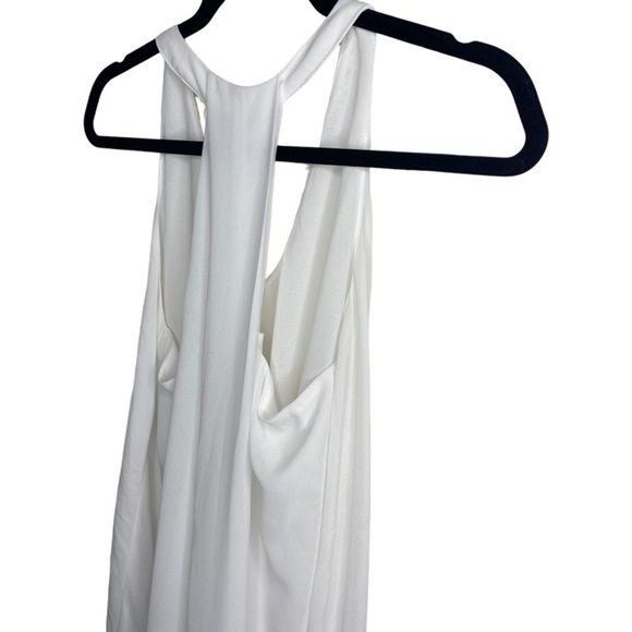 SOLEMIO White Mini Dress with Deep V-neck - Small - Picture 6 of 8